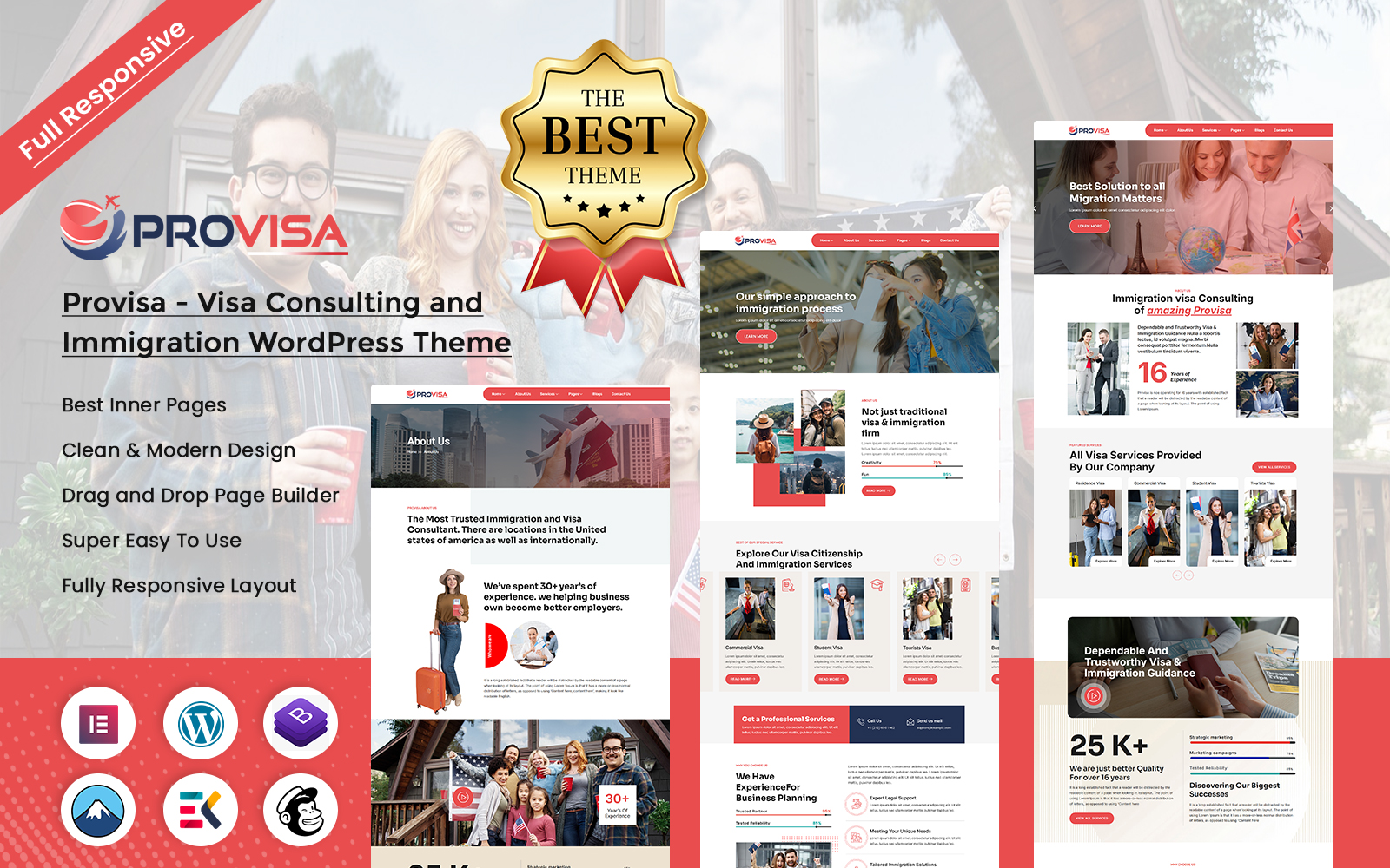 Provisa - Visa Consulting and Immigration WordPress Theme